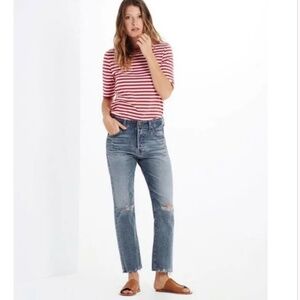 AG Adriano Goldschmied The Sloan Crop Vintage Straight Leg Jeans Size: 25